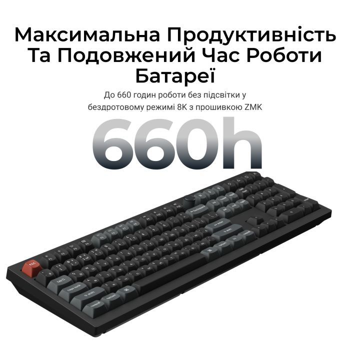 Клавіатура Keychron V6 Ultra Keychron Red Switch RGB UA Black (V6U-D1-UA) зображення 10
