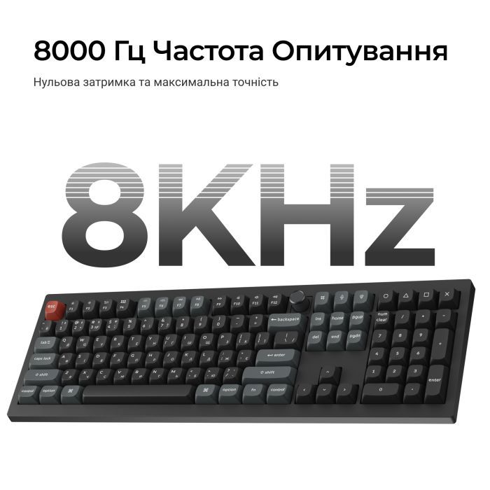 Клавіатура Keychron V6 Ultra Keychron Red Switch RGB UA Black (V6U-D1-UA) зображення 9