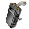 Батарея універсальна HOCO 30000mAh Plentiful 22.5W, built-in cables, LED, Black (DB58 / 715030) зображення 2