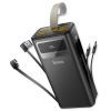 Батарея універсальна HOCO 30000mAh Plentiful 22.5W, built-in cables, LED, Black (DB58 / 715030) зображення 3