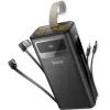 Батарея универсальная HOCO 30000mAh Plentiful 22.5W, built-in cables, LED, Black (DB58 / 715030) изображение 3