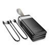 Батарея універсальна HOCO 30000mAh Plentiful 22.5W, built-in cables, LED, Black (DB58 / 715030) зображення 5
