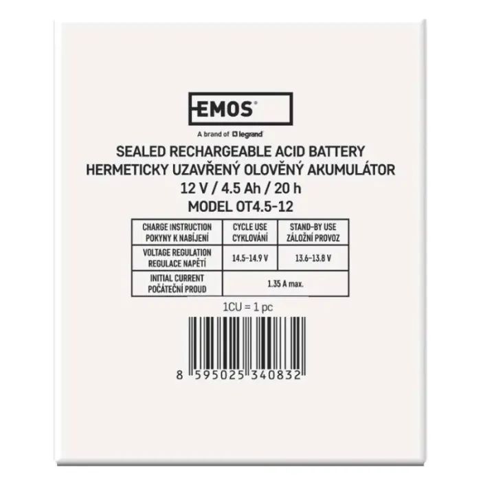 Батарея до ДБЖ EMOS 12V 4.5Ah (B9653) зображення 8