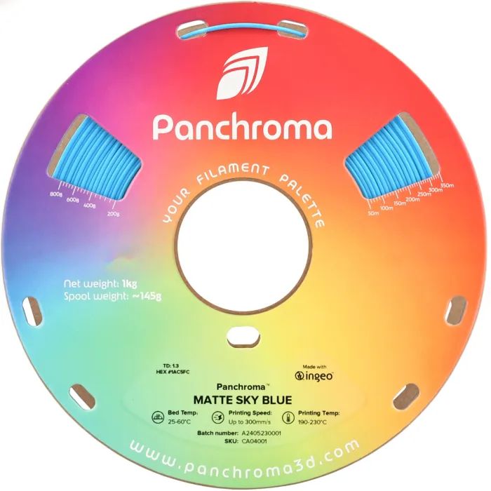 Пластик для 3D-принтера Polymaker PLA PANCHROMA MATTE 1,75mm 1kg SKY BLUE (CA04001) изображение 2