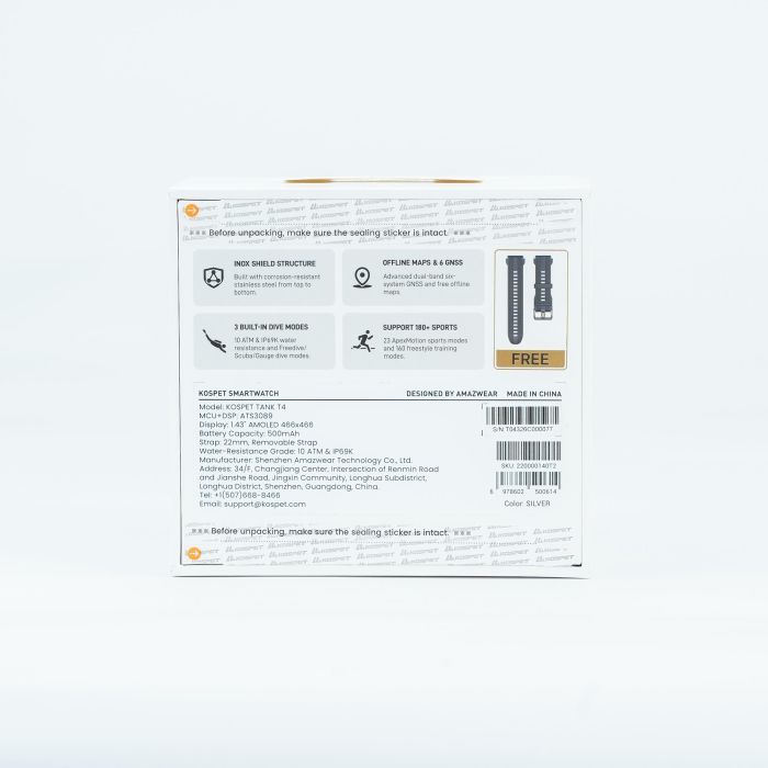 Смарт-годинник KOSPET TANK T4SE SILVER (6978602500614) зображення 9