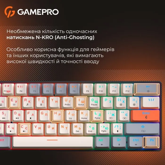 Клавиатура GamePro MK130 V2 Infinity QLAB Sakura Linear RGB USB UA Black (MK130-V2-B-QS) изображение 12