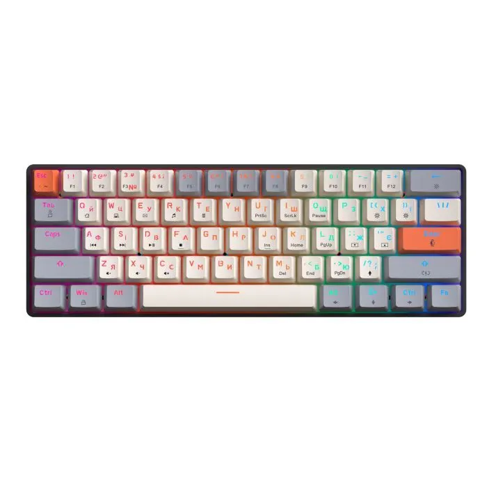 Клавиатура GamePro MK130 V2 Infinity QLAB Sakura Linear RGB USB UA Black (MK130-V2-B-QS) изображение 2