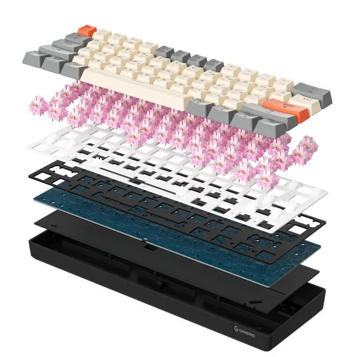 Клавиатура GamePro MK130 V2 Infinity QLAB Sakura Linear RGB USB UA Black (MK130-V2-B-QS) изображение 8