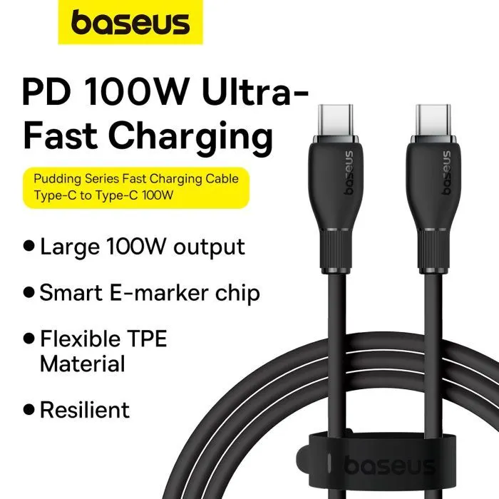 Дата кабель USB-C to USB-C 1.2m 100W black Baseus (P10355702111-00) изображение 7