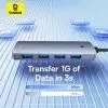 Концентратор Baseus USB 3.0 to 4xUSB 3.0 + USB-C gray (B0005280B811-01) зображення 11