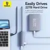 Концентратор Baseus USB 3.0 to 4xUSB 3.0 + USB-C gray (B0005280B811-01) зображення 12