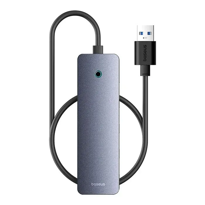 Концентратор Baseus USB 3.0 to 4xUSB 3.0 + USB-C gray (B0005280B811-01)