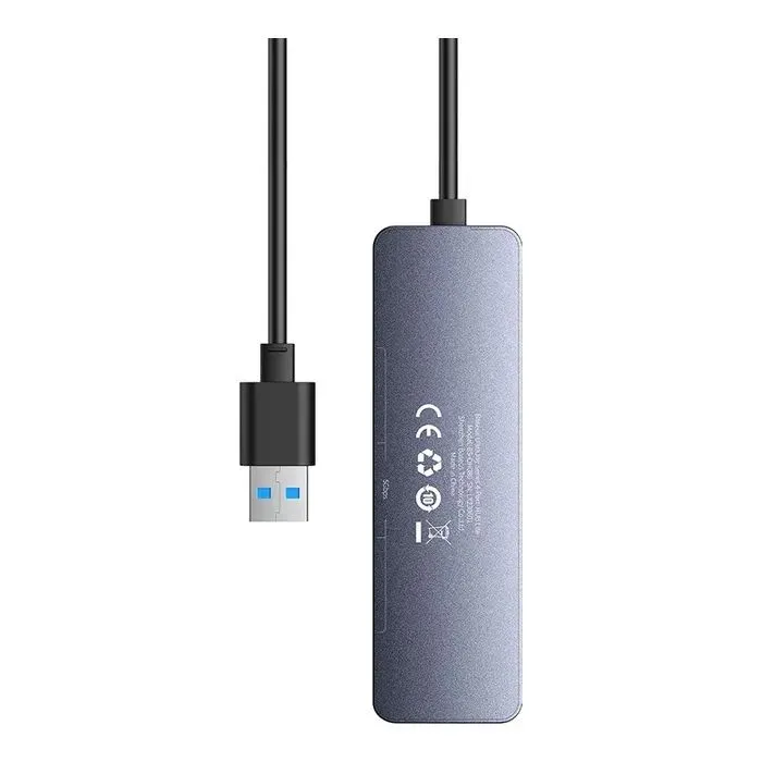 Концентратор Baseus USB 3.0 to 4xUSB 3.0 + USB-C gray (B0005280B811-01) зображення 3