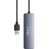 Концентратор Baseus USB 3.0 to 4xUSB 3.0 + USB-C gray (B0005280B811-01) зображення 3