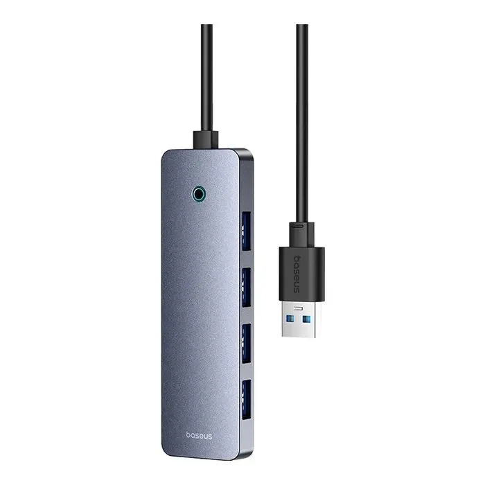Концентратор Baseus USB 3.0 to 4xUSB 3.0 + USB-C gray (B0005280B811-01) зображення 4