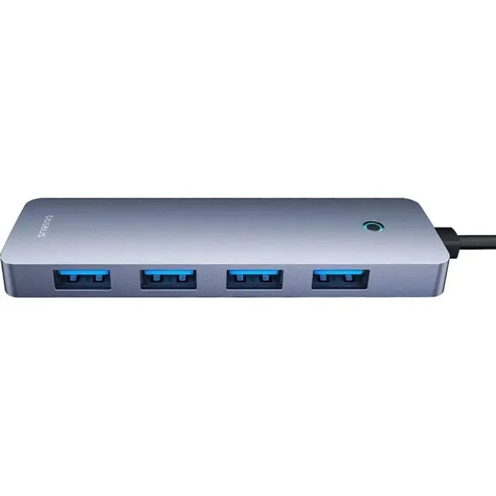 Концентратор Baseus USB 3.0 to 4xUSB 3.0 + USB-C gray (B0005280B811-01) зображення 5