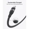 Дата кабель USB-C to USB-C 1.8m 240W upcycled-braided black Anker (A82E2H12) изображение 2