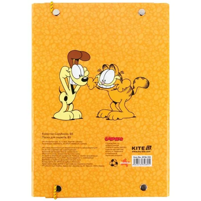 Папка для зошитів Kite на гумці Garfield (GF26-210) зображення 3