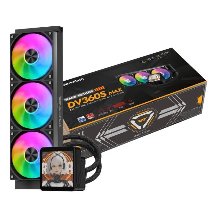 Система жидкостного охлаждения DARKFLASH DV360S MAX BLACK изображение 6