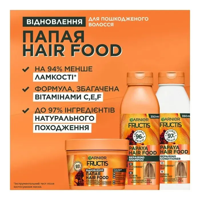 Шампунь Garnier Fructis HairFood Папайя 350 мл (3600542290074) изображение 3