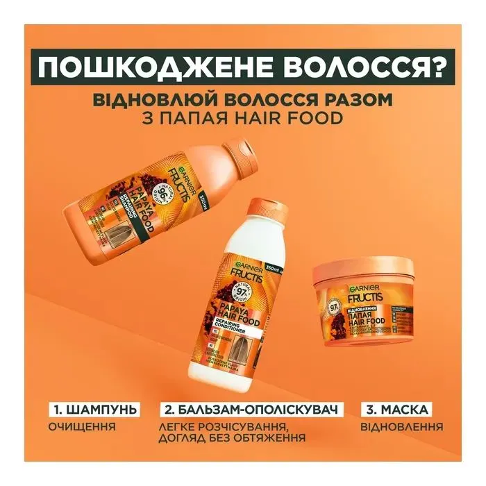 Шампунь Garnier Fructis HairFood Папайя 350 мл (3600542290074) изображение 8