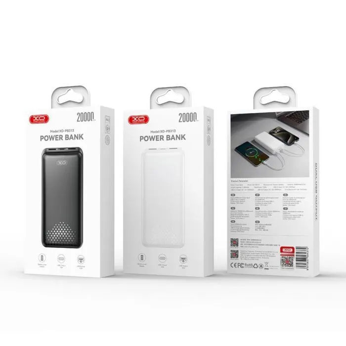 Батарея універсальна XO 20000mAh, 10.5W, black (XO-PB313-BK) зображення 7