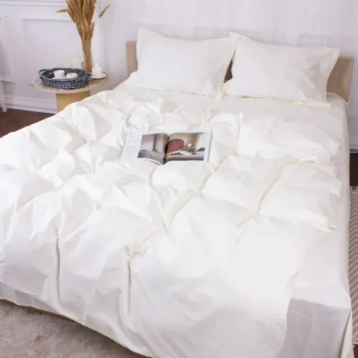Постільна білизна MirSon Poplin Line 002 Milky White 160 x 220 (2200006277781)