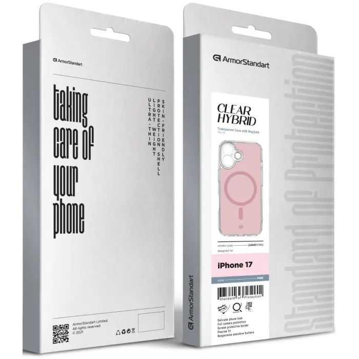 Чехол для мобильного телефона Armorstandart Clear Hybrid MagCase Apple iPhone 17 Black (ARM91787) изображение 3