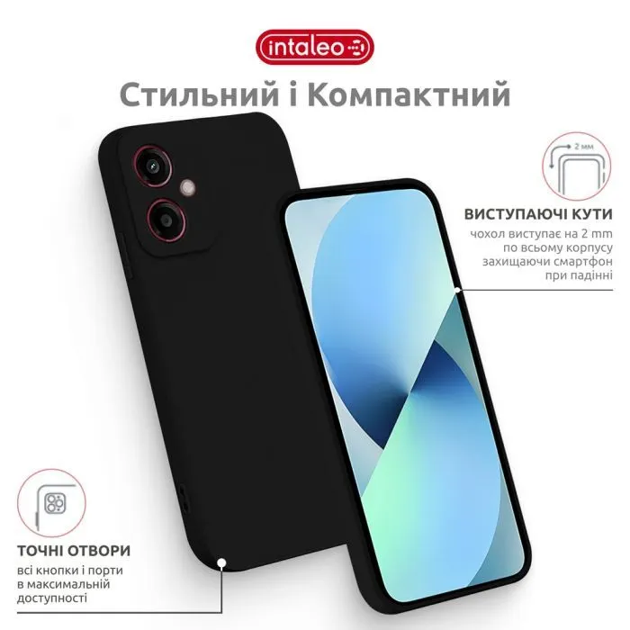Чохол до мобільного телефона Intaleo Silicone Motorola Moto G04s Black (1283126640179) зображення 4