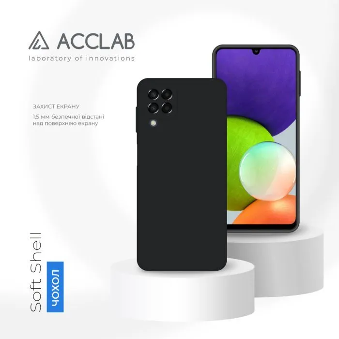 Чохол до мобільного телефона ACCLAB SoftShell Samsung Galaxy A22 LTE (4G) Black (1283126557347) зображення 4