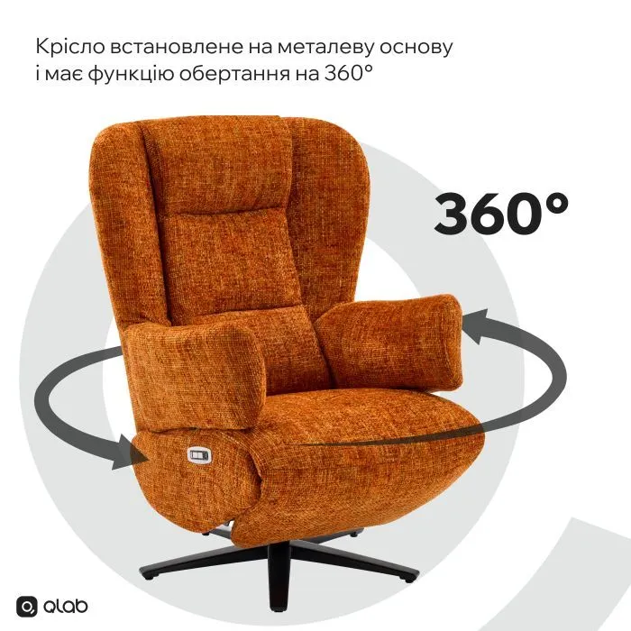 Офісне крісло Qlab RCT240OR Orange (RCT240OR) зображення 11
