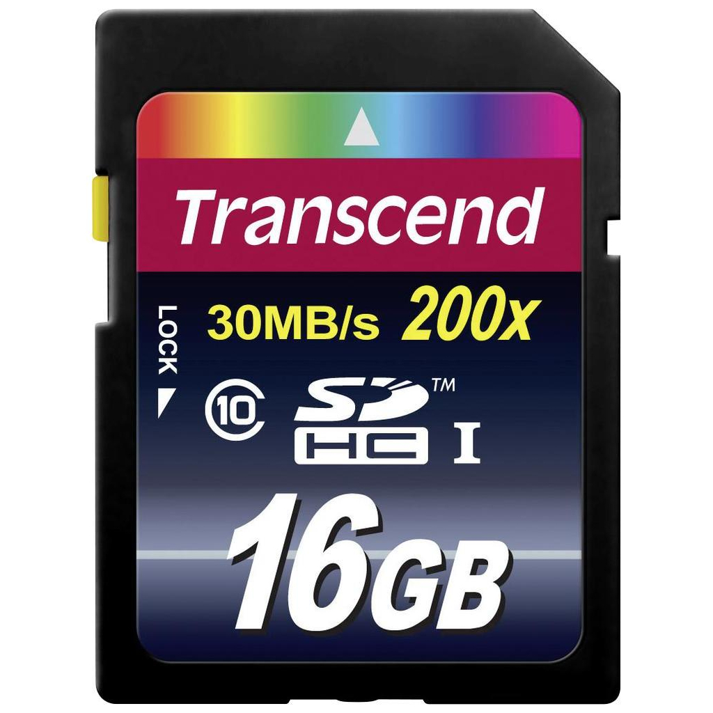 Карта памяти Transcend 16Gb SDHC class 10 (TS16GSDHC10)