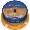 Диск DVD Verbatim 4.7Gb 16X CakeBox 25шт (43522)
