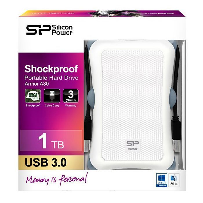 Зовнішній жорсткий диск 2.5" 1TB Silicon Power (SP010TBPHDA30S3W) зображення 3