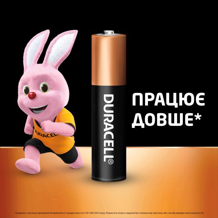 Батарейка Duracell AAA лужні 18 шт. в упаковці (5000394107557 / 81546741) изображение 3