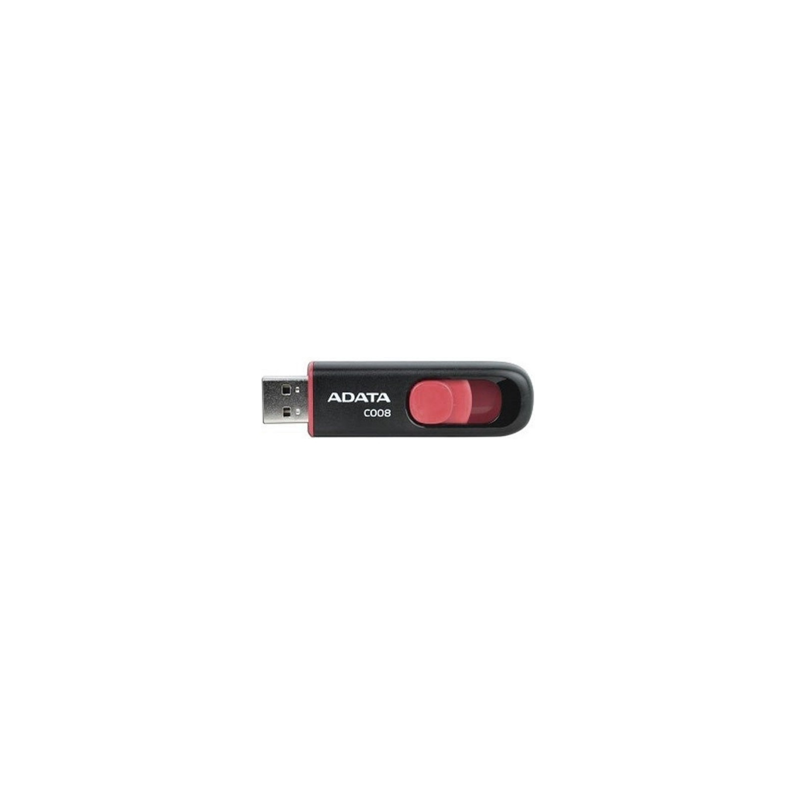 USB флеш накопитель ADATA 64GB C008 Black+Red USB 2.0 (AC008-64G-RKD) изображение 2