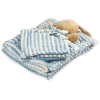 Детское одеяло Luvena Fortuna флисовое с игрушкой-салфеткой, голубое (G8758) изображение 2