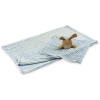 Детское одеяло Luvena Fortuna флисовое с игрушкой-салфеткой, голубое (G8758) изображение 4