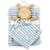 Детское одеяло Luvena Fortuna флисовое с игрушкой-салфеткой, голубое (G8758)