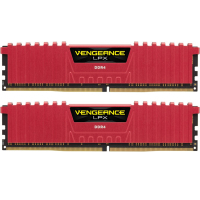 Модуль памяти для компьютера DDR4 16GB (2x8GB) 3000 MHz Vengeance LPX Red Corsair (CMK16GX4M2B3000C15R)