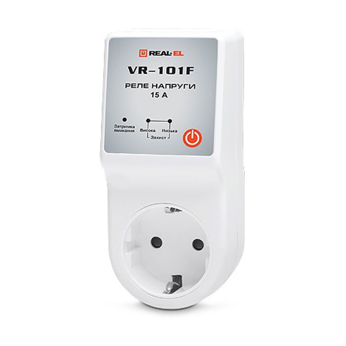 Реле напряжения REAL-EL VR-101F, white (EL122300009)