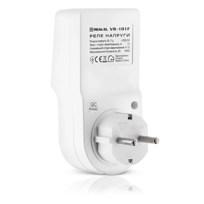 Реле напруги REAL-EL VR-101F, white (EL122300009) зображення 4