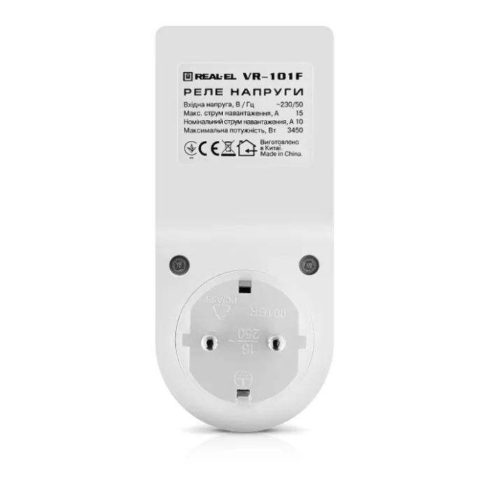 Реле напруги REAL-EL VR-101F, white (EL122300009) зображення 6