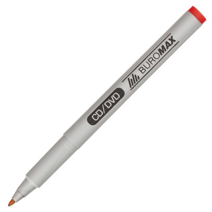 Маркер Buromax CD/DVD "JOBMAX", red, 0.6 мм (BM.8701-05) изображение 2