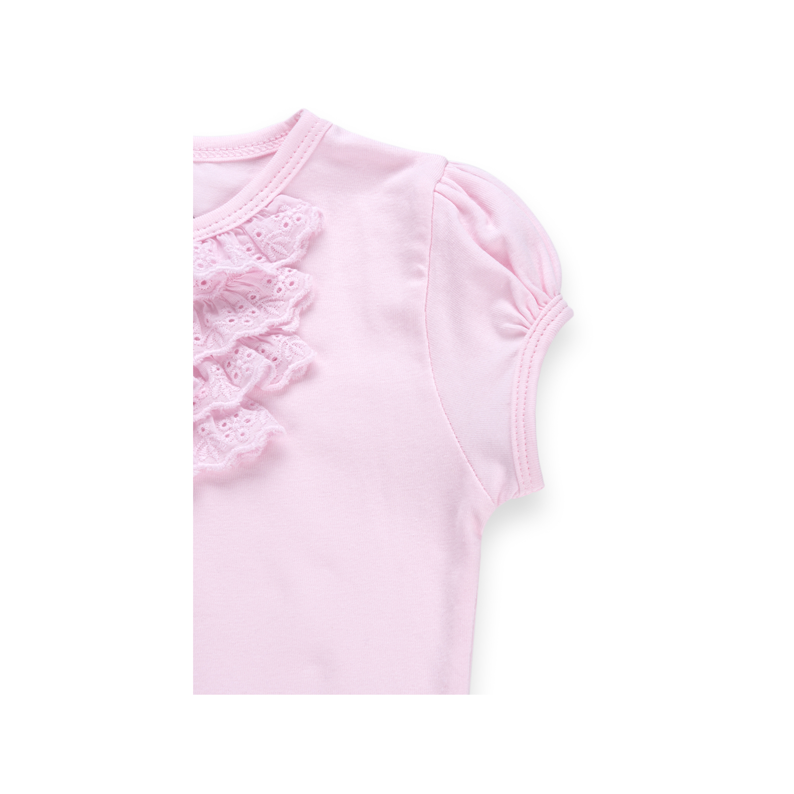 Футболка детская Breeze с кружевными рюшами (6640-86G-pink) изображение 4