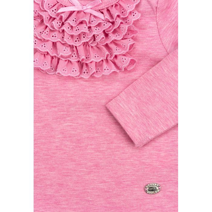Кофта дитяча Breeze з мереживною оборкою (10040-68G-pink) зображення 8