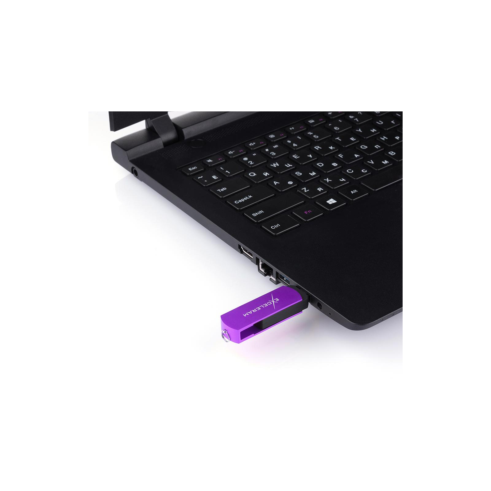 USB флеш накопитель eXceleram 64GB P2 Series Grape/Black USB 2.0 (EXP2U2GPB64) изображение 7