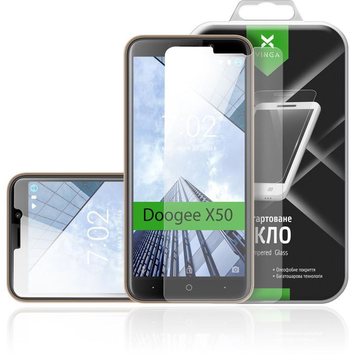 Скло захисне Vinga для Doogee X50 (VTPGS-DX50L) зображення 3