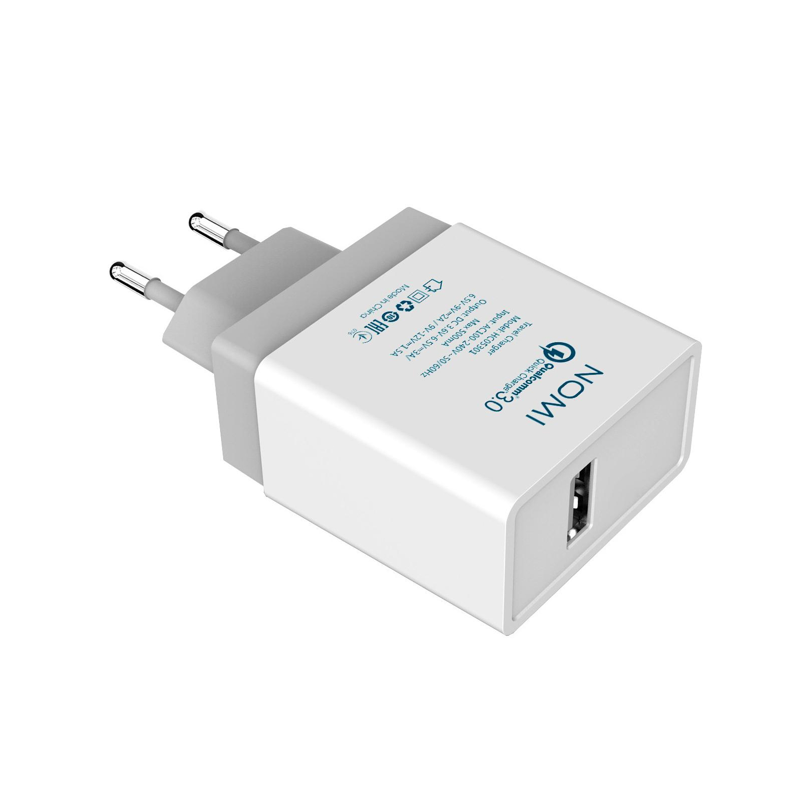 Зарядний пристрій Nomi Quick charge 3.0 HC05301 3A white (327825)