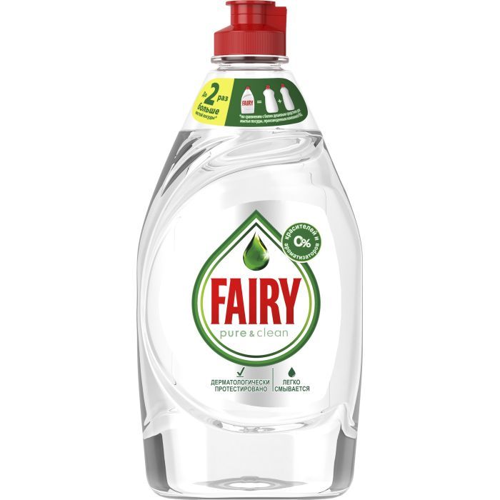 Средство для ручного мытья посуды Fairy Pure & Clean 450 мл (8001090837424) изображение 2